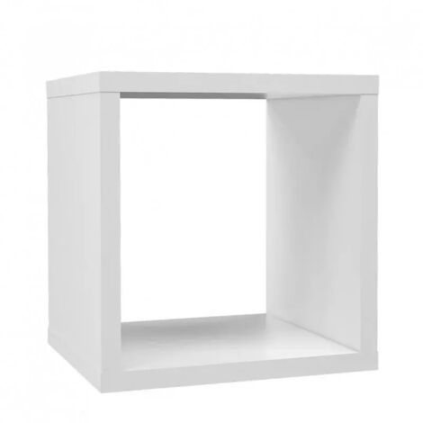 Étagère cube 1 casier blanc mat – Dimensions 38.3x38.2x33 cm – Panneaux de particules – Finition mate pour intérieur moderne – Meubletmoi
