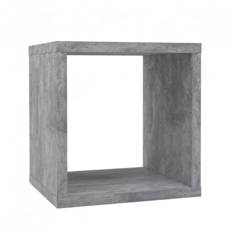Etagère cube 1 casier décor béton gris - CLASSICO
