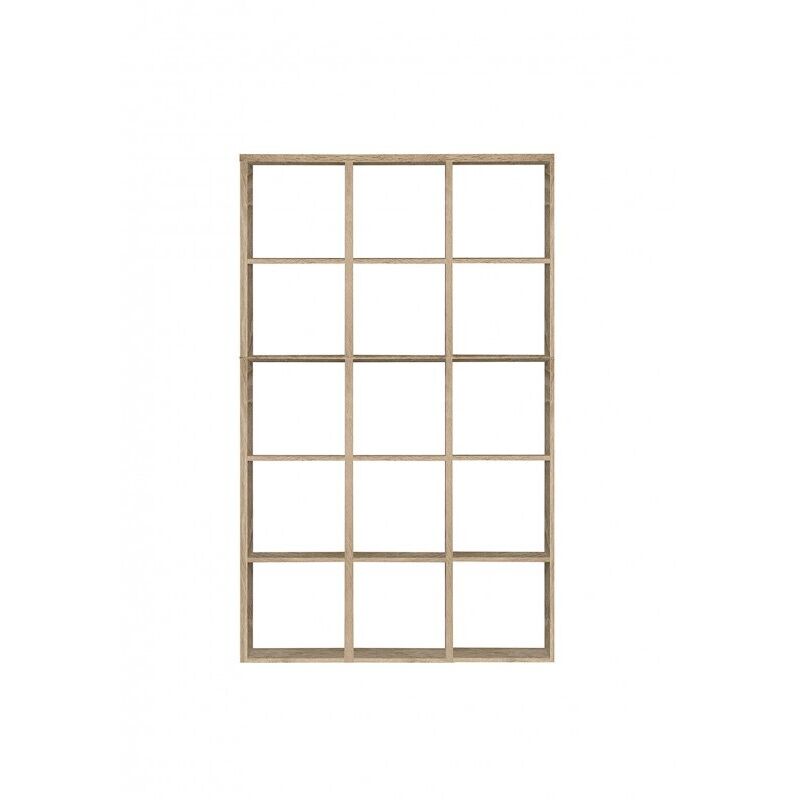 Etagère cube 15 casiers décor chêne - Classico