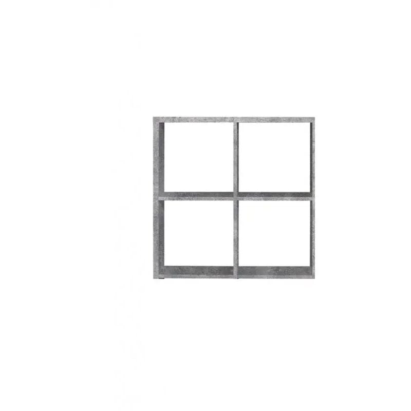 Etagère cube 4 casiers décor béton - Classico