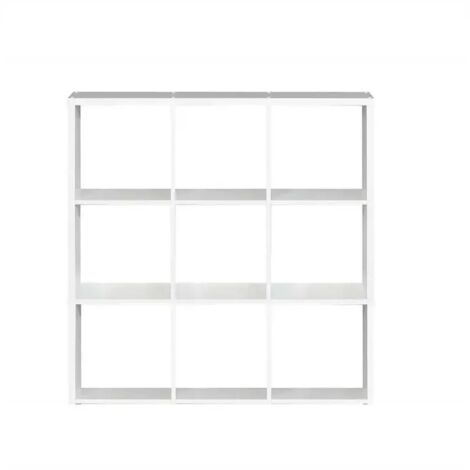 Étagère cube 9 casiers décor blanc - Classico