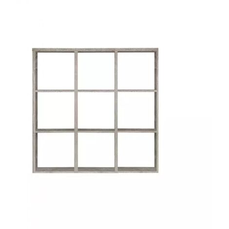 Étagère cube 9 casiers décor chêne grisé - Classico