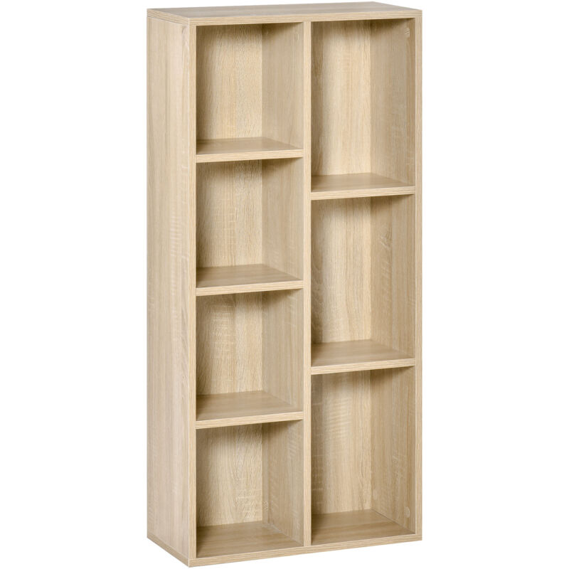 . Etagère cube de rangement 7 compartiments WOODY aspect bois