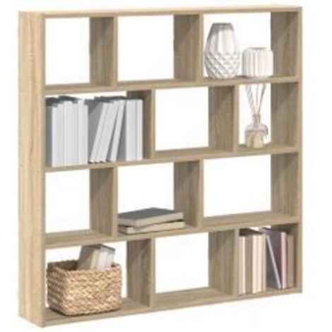 Étagère cube murale 12 compartiments chêne sonoma