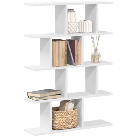 Étagère cube murale 12 compartiments-Étagère flottante-Étagère de rangement suspendue blanc bois d'ingénierie 515406