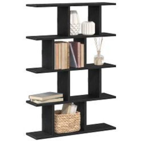Étagère cube murale 12 compartiments noir bois d'ingénierie