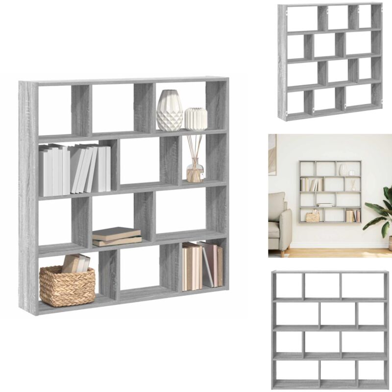 Tagère cube murale 12 compartiments sonoma gris - Étagère Cube Murale - Étagères Cubes Murales - Étagère Cube Flottante - Étagère Murale Cube