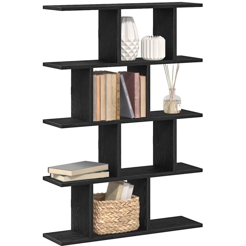 vidaXL Étagère cube murale 12 compartiments noir bois d'ingénierie