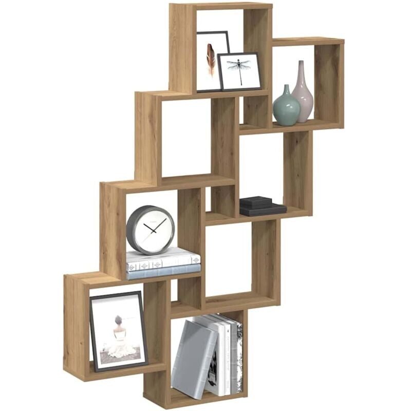 Vidaxl - tagère murale en forme de cube chêne artisanal 90x15x119,5 cm
