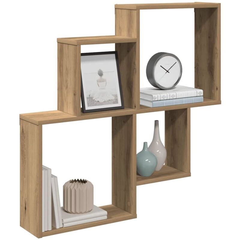 Vidaxl - tagère murale chêne artisanal 80x15x78,5 cm bois d'ingénierie