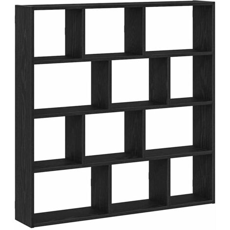 Étagère cube murale  Étagère flottante 12 compartiments noir bois d'ingénierie