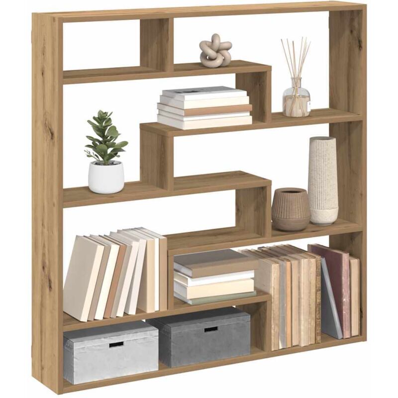 vidaXL Étagère cube murale 7 compartiments chêne artisanal