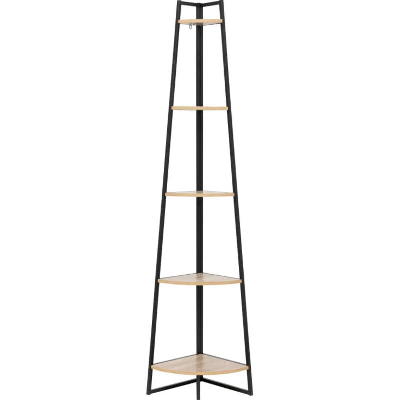 5five Simply Smart - tagère d angle aliaj 5 niveaux 180cm effet bois - 5five