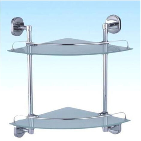 Etagère D'angle 2 Niveaux Pour Salle De Bain étagères En Verre En Métal Meubles De Maison