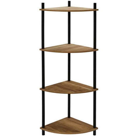Étagère d'Angle 4 Niveaux "Carol" 112cm Marron