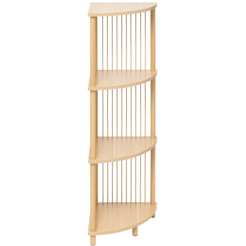 Etagère d'angle 4 niveaux en bois KORD