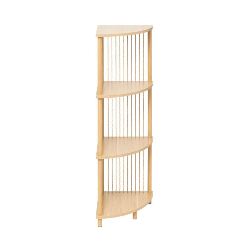Étagère d'Angle 4 Niveaux "Kord" 110cm Naturel