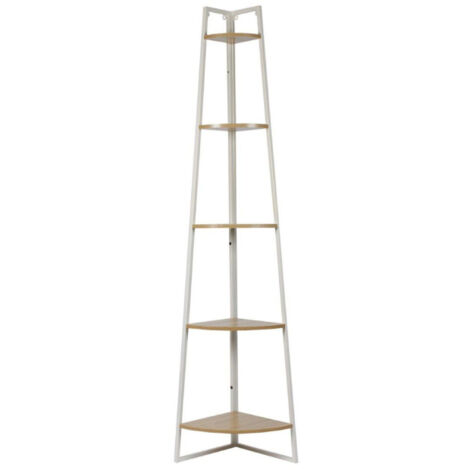 Étagère d'Angle "5 Niveaux" 180cm Blanc