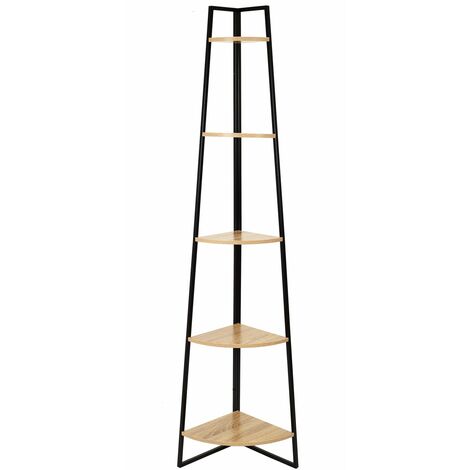 Etagère d'angle 5 niveaux avec structure en métal