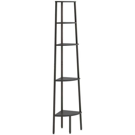 Étagère d'angle 5 niveaux Noir 45,5x31,5x180 cm