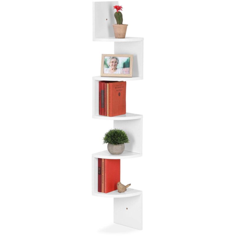 Etagere dangle blanche a 5 emplacements