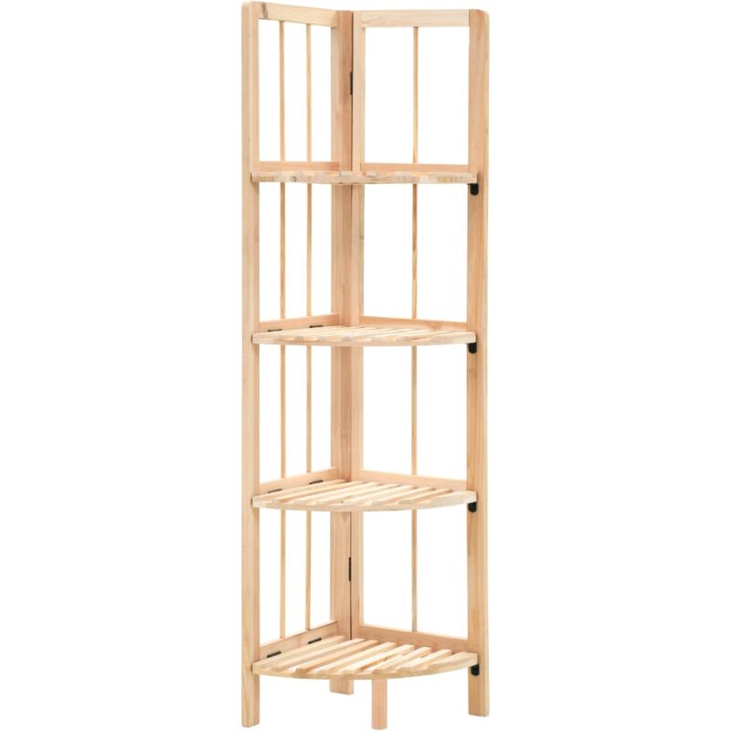 Vidaxl - tagère d'angle bois de cèdre 27 x 27 x 110 cm