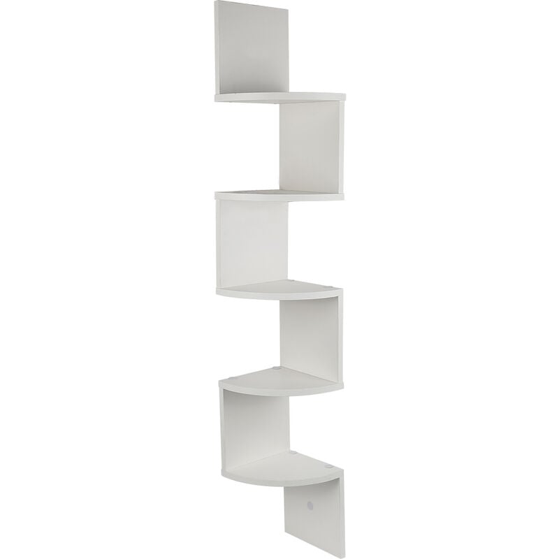 Etagère d'angle Bois Etagère Murale Blanche Etagère Meuble d'angle Suspendue