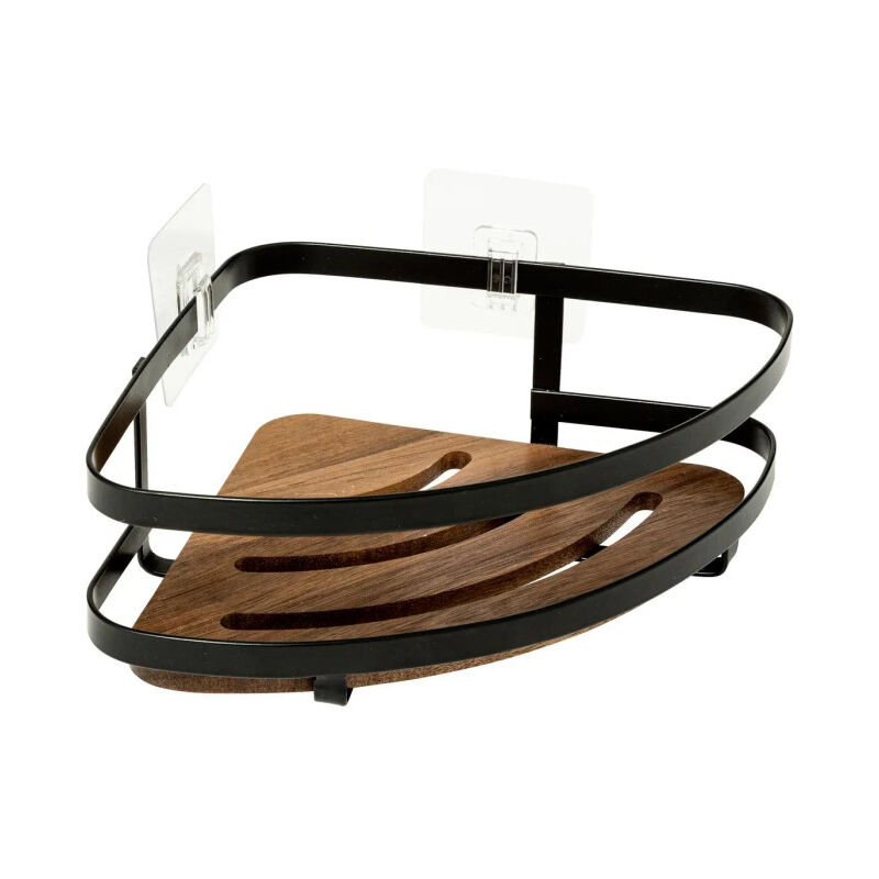 5five Simply Smart - tagère d'Angle de Douche en Bois 'Blackacia' 25cm Noir 5five Simply Smart - tagère d'Angle de Douche en Bois 'Blackacia' 25cm Noir