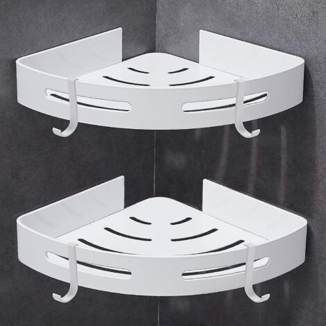 Étagère d'angle de douche et parois de douche de cuisine, aluminium, finition mate
