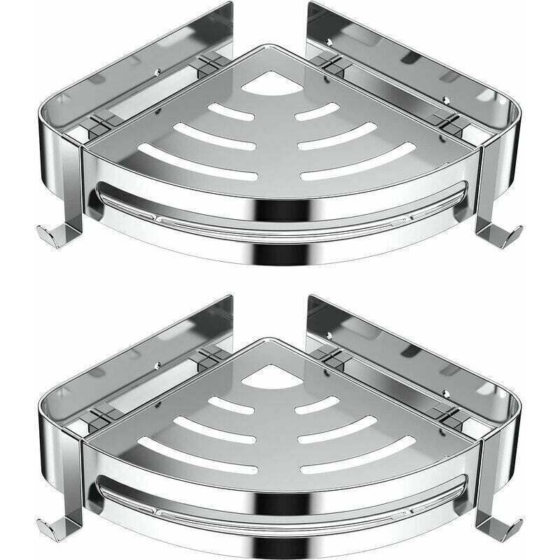 Étagère d'angle de douche, étagère de salle de bain sans perçage, acier inoxydable 304, panier de rangement pour cuisine, organisateur de douche avec