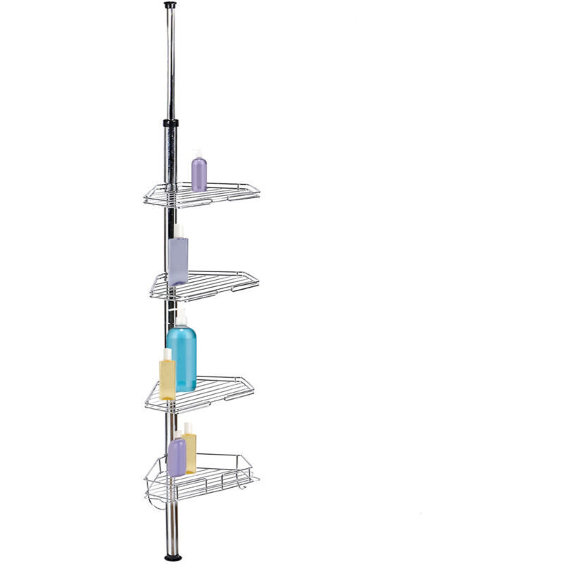 Etagère d'angle de douche télescopique en acier inoxydable