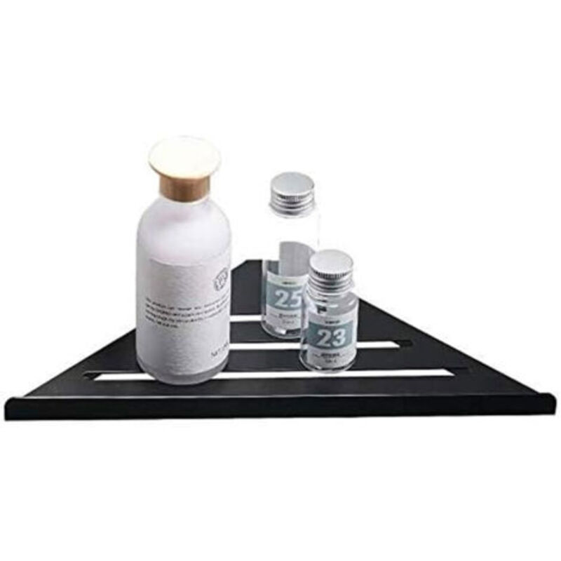 Étagère d'angle de salle de bain en acier inoxydable 304, support mural triangulaire, étagère d'angle de douche, noir