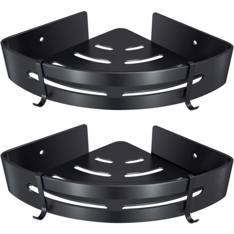 Lot De 2 Étageres De Douche D'Angle Bernkot - Acier Inoxydable 304 Sans Perçage