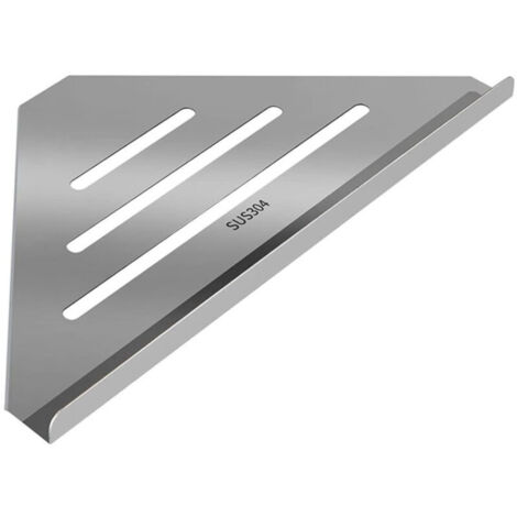Étagère dangle en acier inoxydable 304 - support de douche triangulaire - porte-savon mural pour salle de bain, rangement de cuisine - argent poli