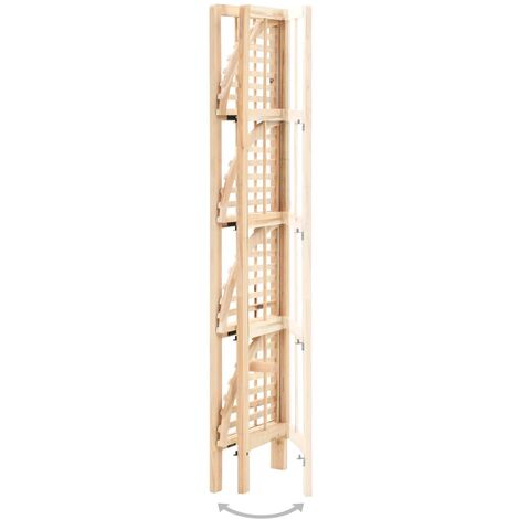 Étagère d'angle en bois de cèdre 27 x 27 x 110 cm – Capacité de charge 3 kg par étagère – Pliable pour rangement facile – Hommoo