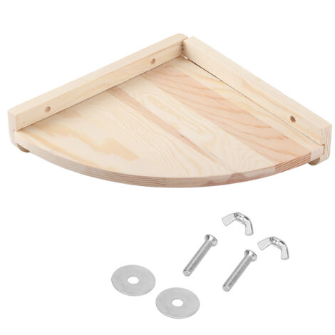 Étagère d'angle en bois pour perroquet, hamster, chinchilla - Accessoire de cage pour petits animaux
