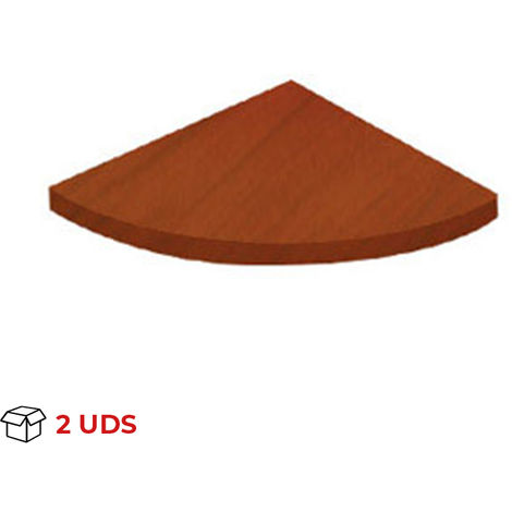 Étagère d'angle en bois Style classique En aggloméré Finition cerise Mesures 25018250mm Épaisseur de l'étagère : 18 mm 2 unités - Cerisier