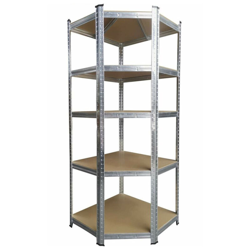 Étagère d'angle en métal Aga 180x70x40 cm 5 étagères