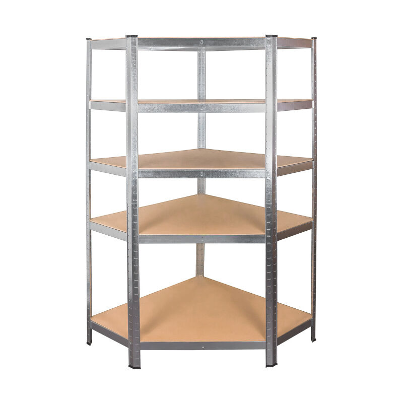 Étagère d'angle en métal Aga 180x90x40 cm 5 étagères