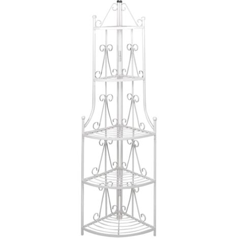 Étagère d’angle Étagère de Rangement Murale pour Chambre à Coucher, Cuisine, Salon pour plantes en blanc BRZH180752 MaisonChic