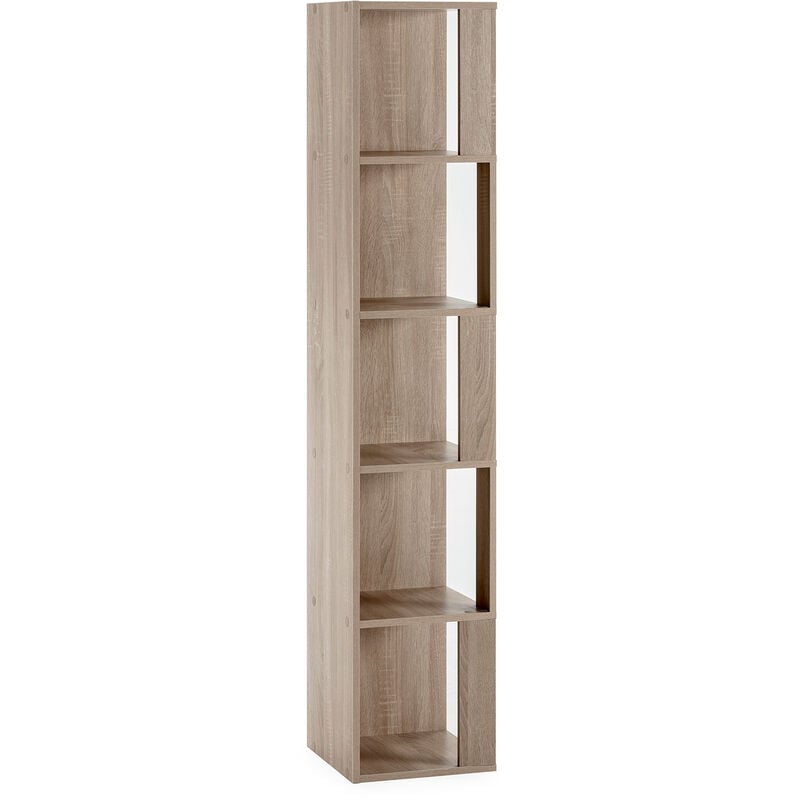 Vs Venta-stock - Etagère d'angle Fiyi 5 trous couleur chêne