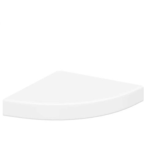 Étagère d'angle flottante blanc 25x25x3,8 cm MDF
