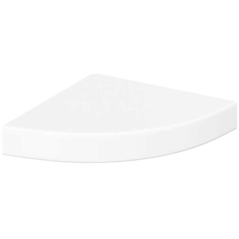Étagère d'angle flottante Blanc brillant 25 x 25 x 3,8 cm MDF