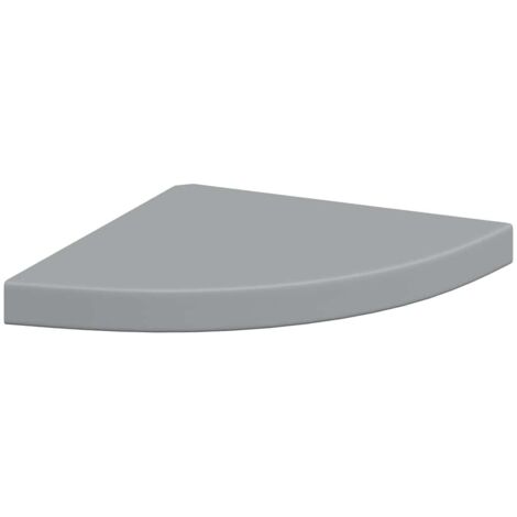 Étagère d'angle flottante gris 35x35x3,8 cm MDF