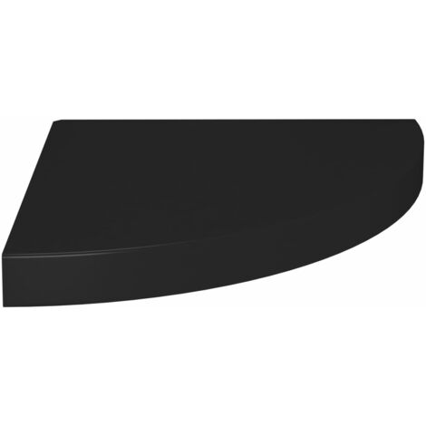 Étagère d'angle flottante Noir 35x35x3,8 MDF