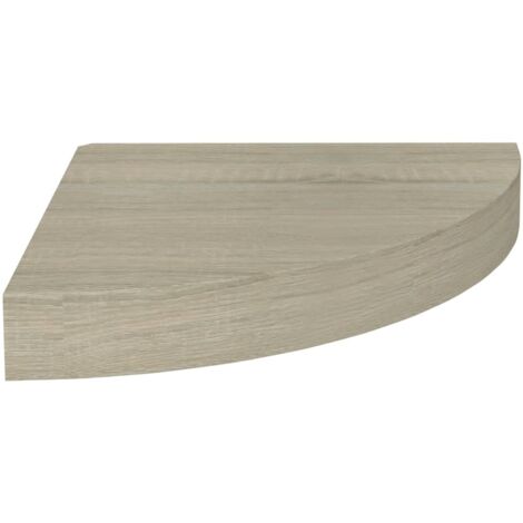 Étagère d'angle murale,Étagère flottante chêne 25x25x3,8 cm MDF CFW57857