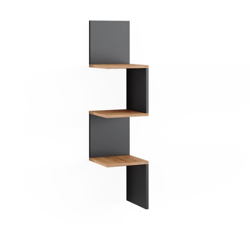 Étagère d'angle Paolo, Anthracite, 28x116.4cm, Vicco