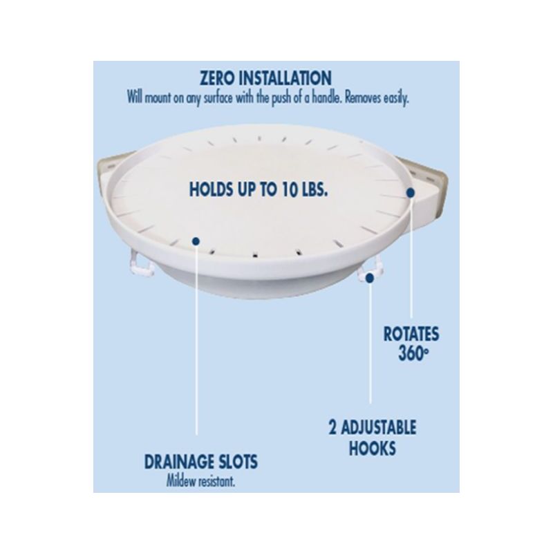 Etagère d'angle pivotante