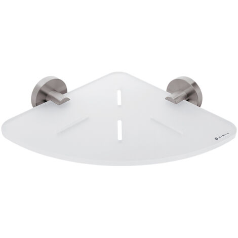 Étagère D'angle Plexiglass, Avec Fixation Inox Brossé, Unix Nimco