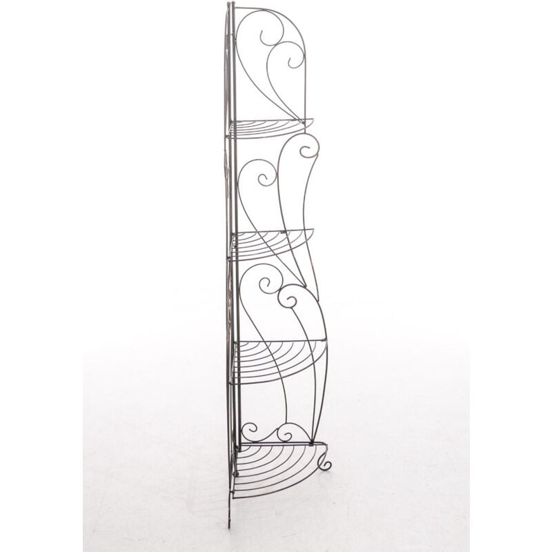 Décoshop26 - tagère d'angle pliable rangement cuisine épices chaussures en métal bronze 100003976